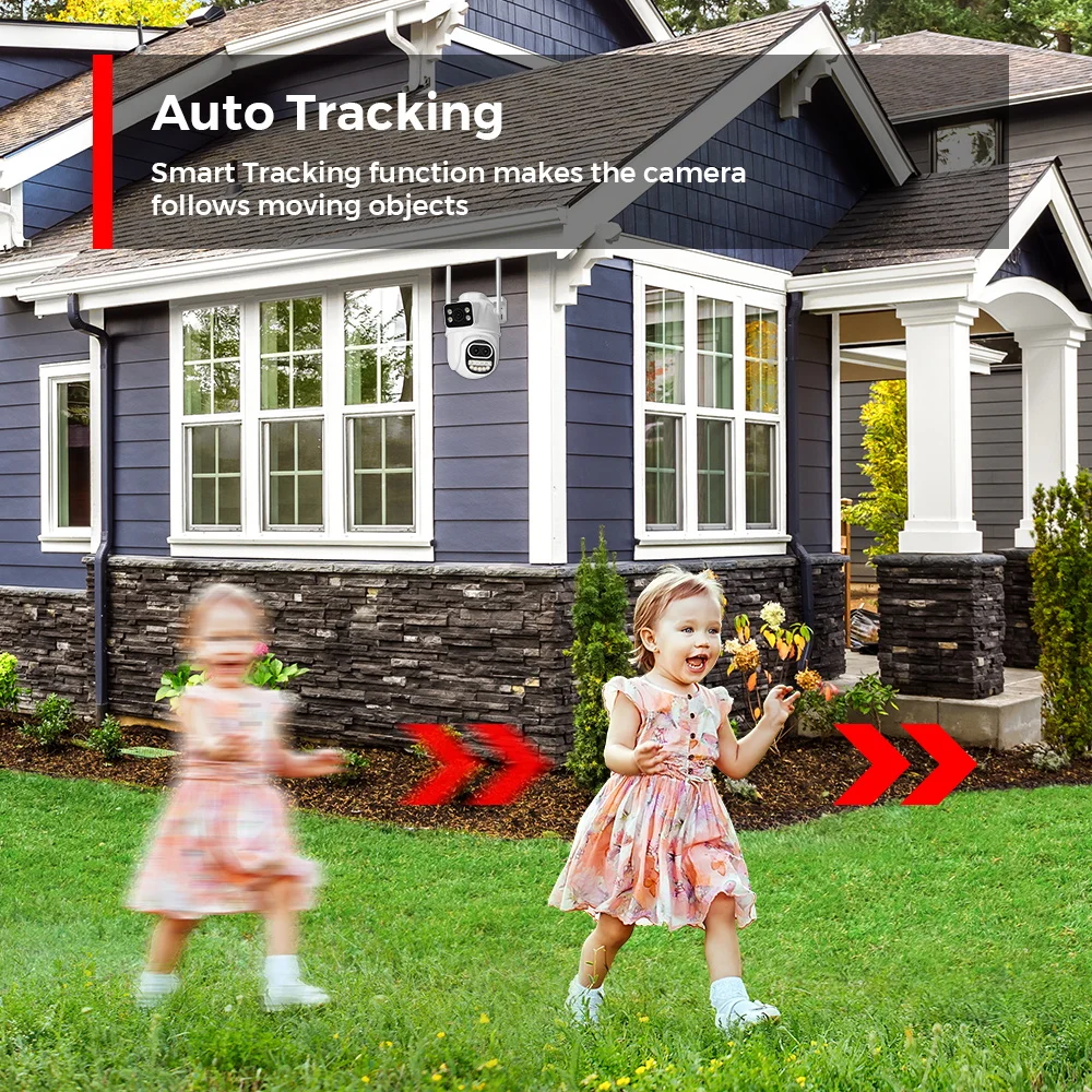 IP-камера, 9 МП, 5 к, два экрана, Wi-Fi