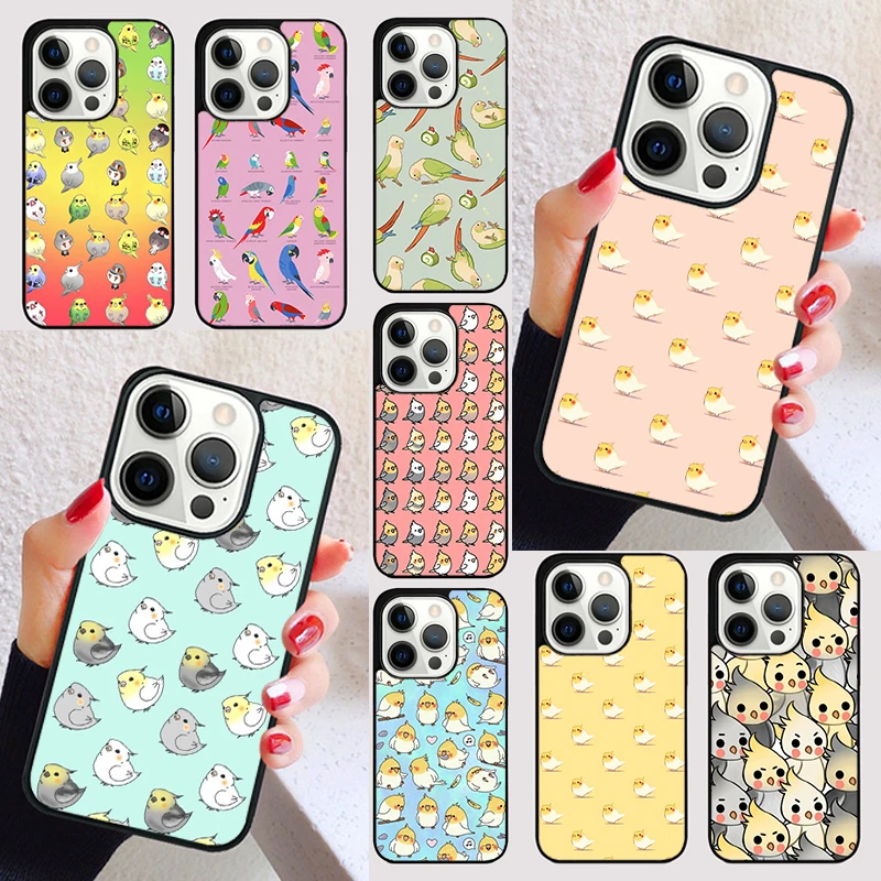 Parrot Birds Cockatiel cover For iPhone 15 16 13 12 11 14 Pro Max Mini Max SE 2020 7 8 6S Plus Phone Case