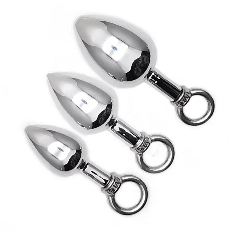 Metal boat anchor anal plug conventional large, medium and small ring anal plug sex products