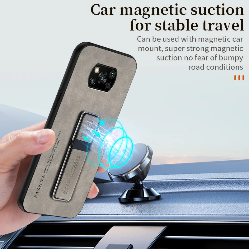 For Xiaomi Poco X3 NFC Case Magnetic Ring Holder Soft TPU Leather Phone Case For Poco X3 Pro POCOX3 X 3 NFC 6.67\'\' Back Cover