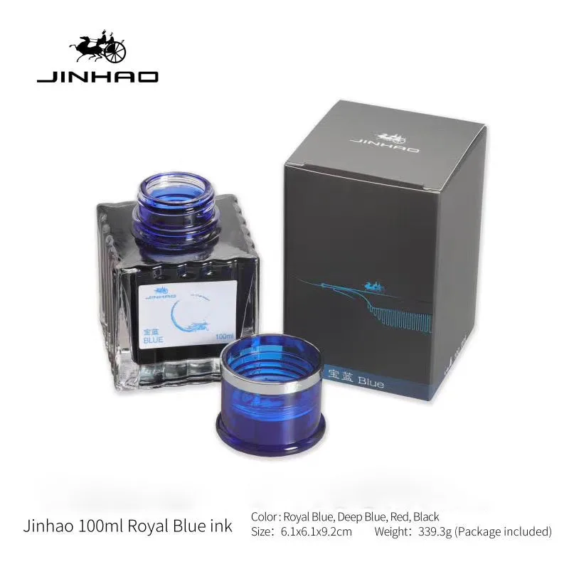 JINHAO 100ml Fountain Pen Ink Non-carbon Cartridge Refill Glass Bottled Fountain Pen Ink Stationery Office School Supplies