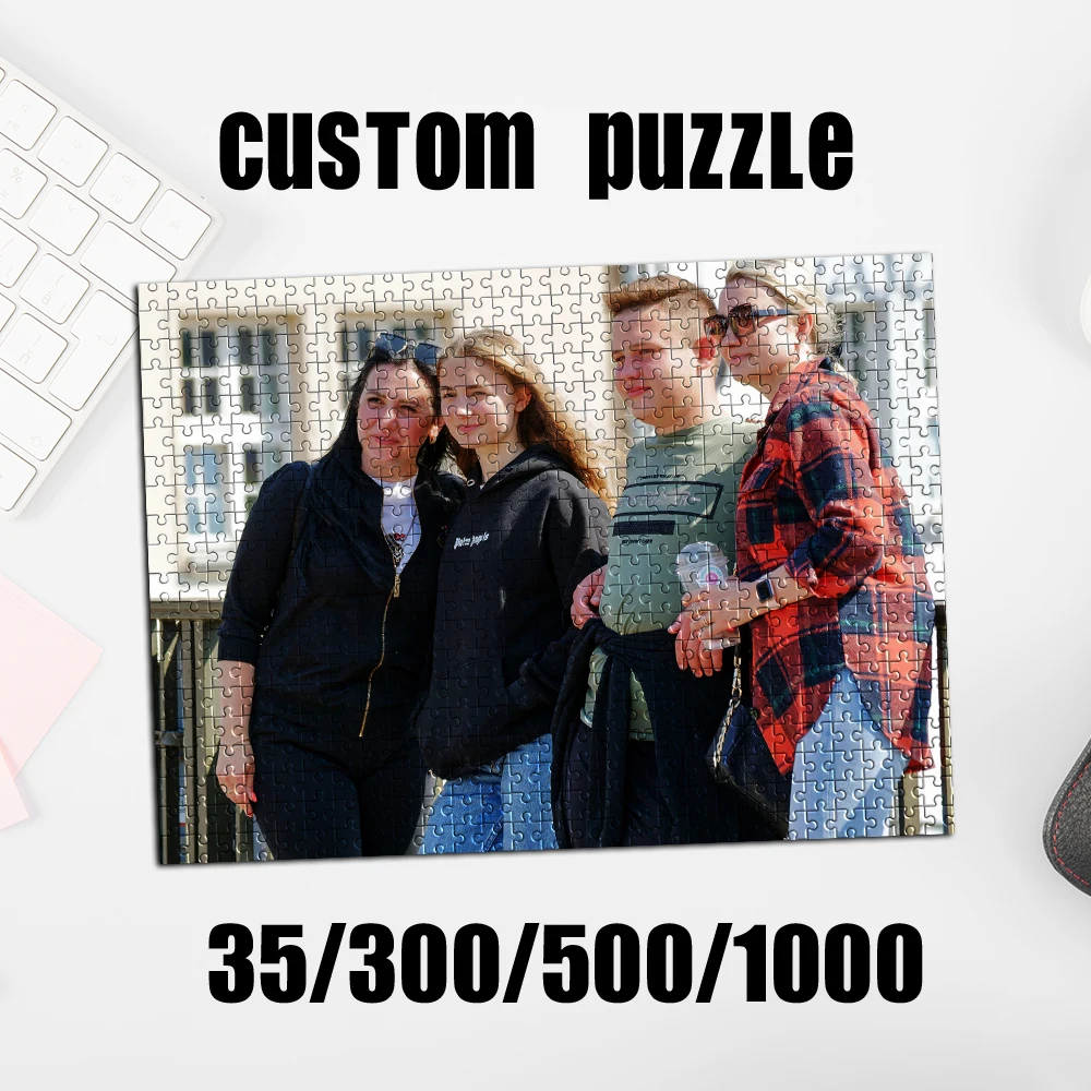 35/300/500/1000pcs Personalized Custom Photo Puzzle family photo Parent-Child Interactive Diy Assemble Game Toy