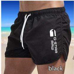 New men's quick drying and breathable beach swimming pants with multi-color printed sports and fitness shorts for external wear