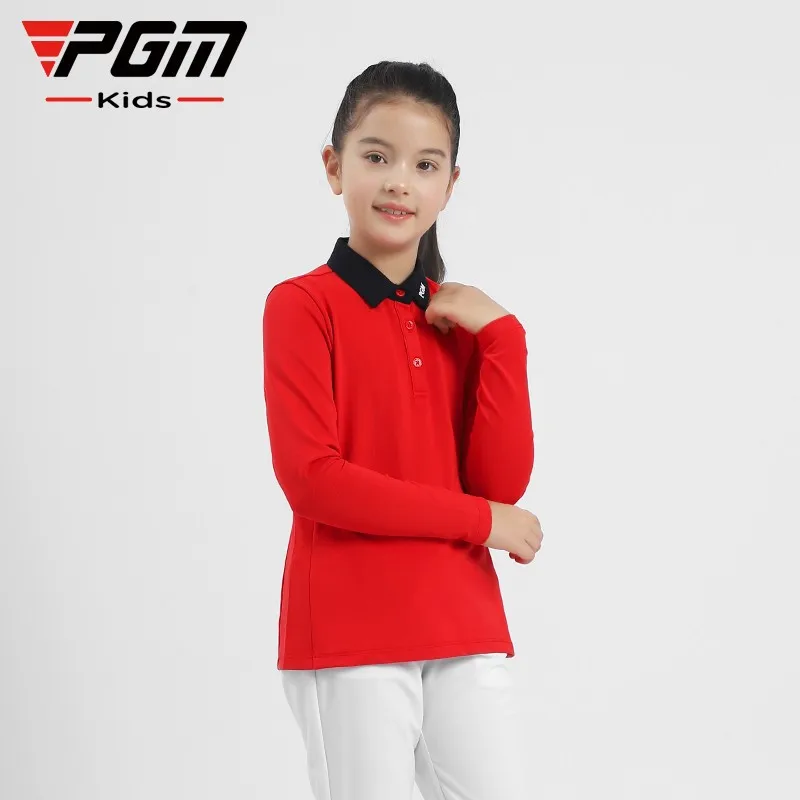 PGM Children Golf Clothing Girls Long Sleeve T-Shirts Comfortable Soft Skin-Friendly Fashion YF549 Wholesale