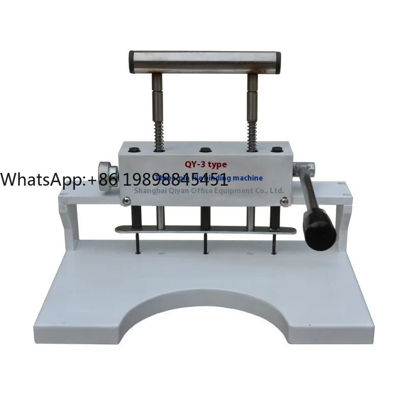 

QY-3 Heavy Duty Book Binding Machine 30mm Bun Hole Punches Three-Needle File Roll for Documents Bun Punches for Books