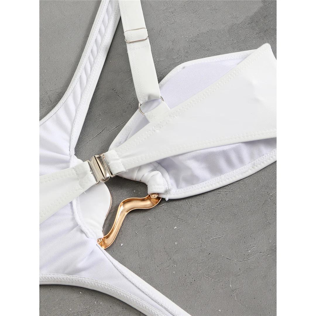 Sexy Badeanzug mit Bauchausschnitt, One-Shoulder-Design, asymmetrisch, einteilig, Damen-Badebekleidung, Badeanzug mit hohem Beinausschnitt, Badeanzug, Modell V6257 – Detail 31