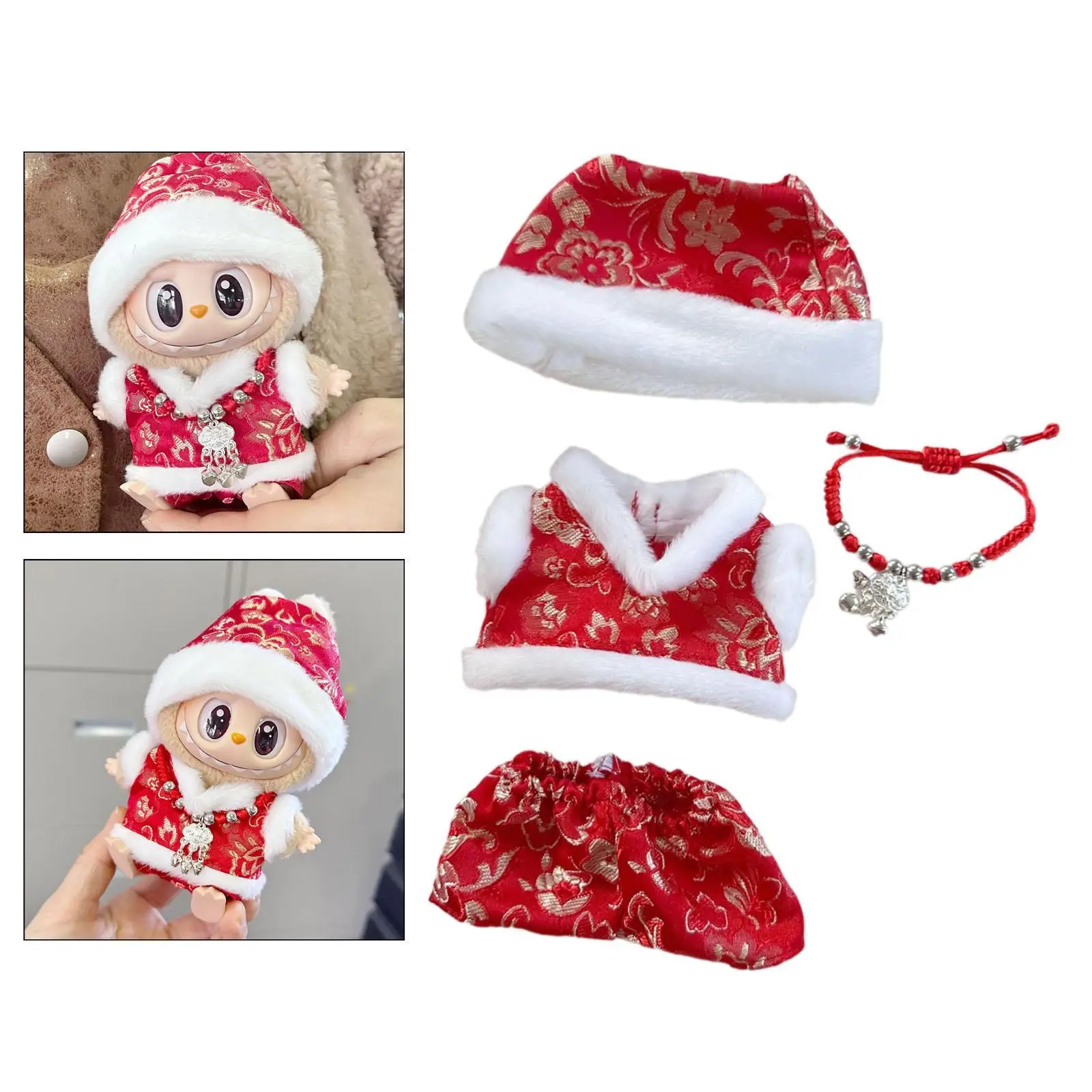 15cm 17cm Mini Doll Clothes Set,Dress up,Clothing Adorable Comfortable Girl Doll Outfits Costume for Age 5-7 8-10 Party Toy