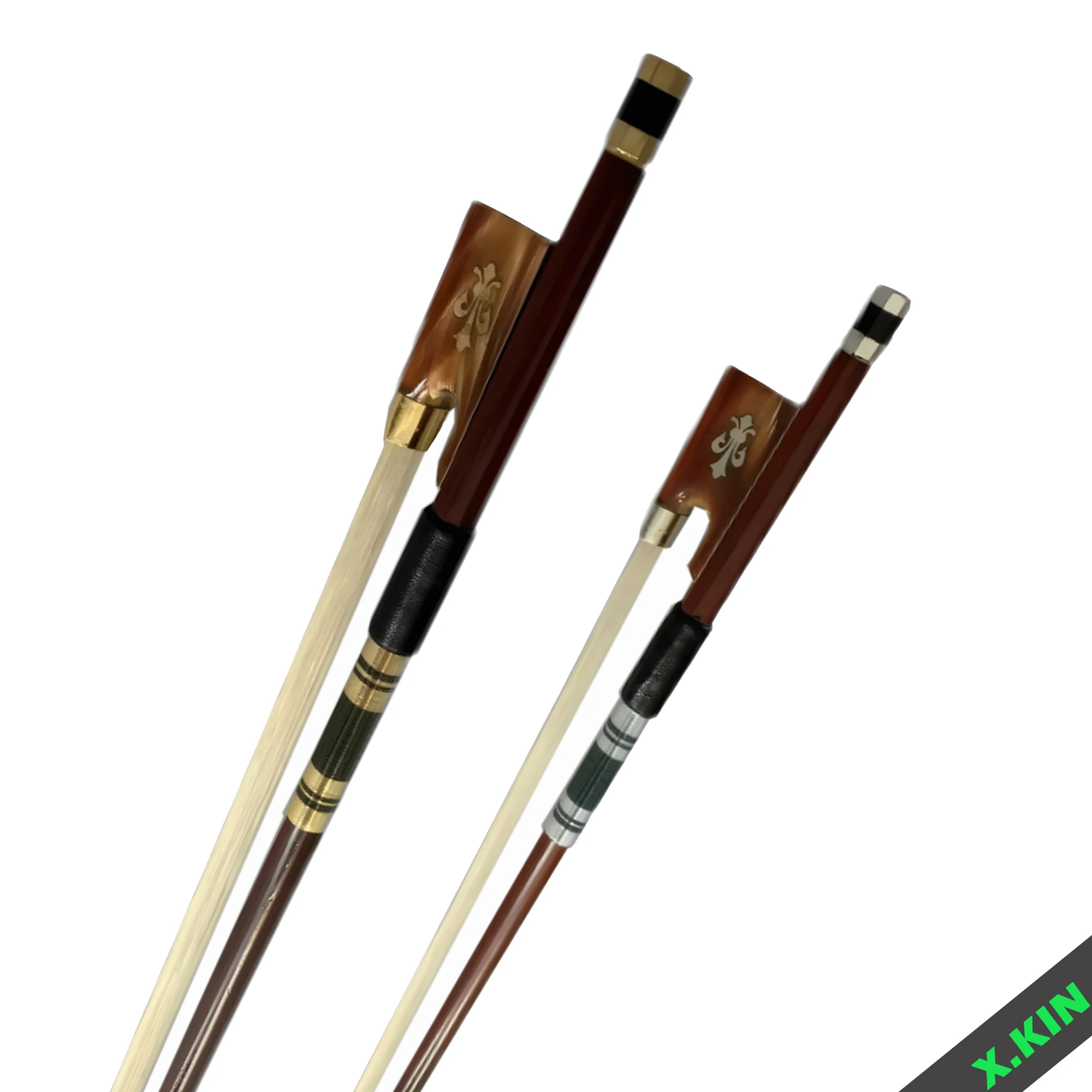 

High-Quality Violin Bow 4/4 Carved Inlaid Snakeskin High-Quality Brazilian Wood Pure Ponytail