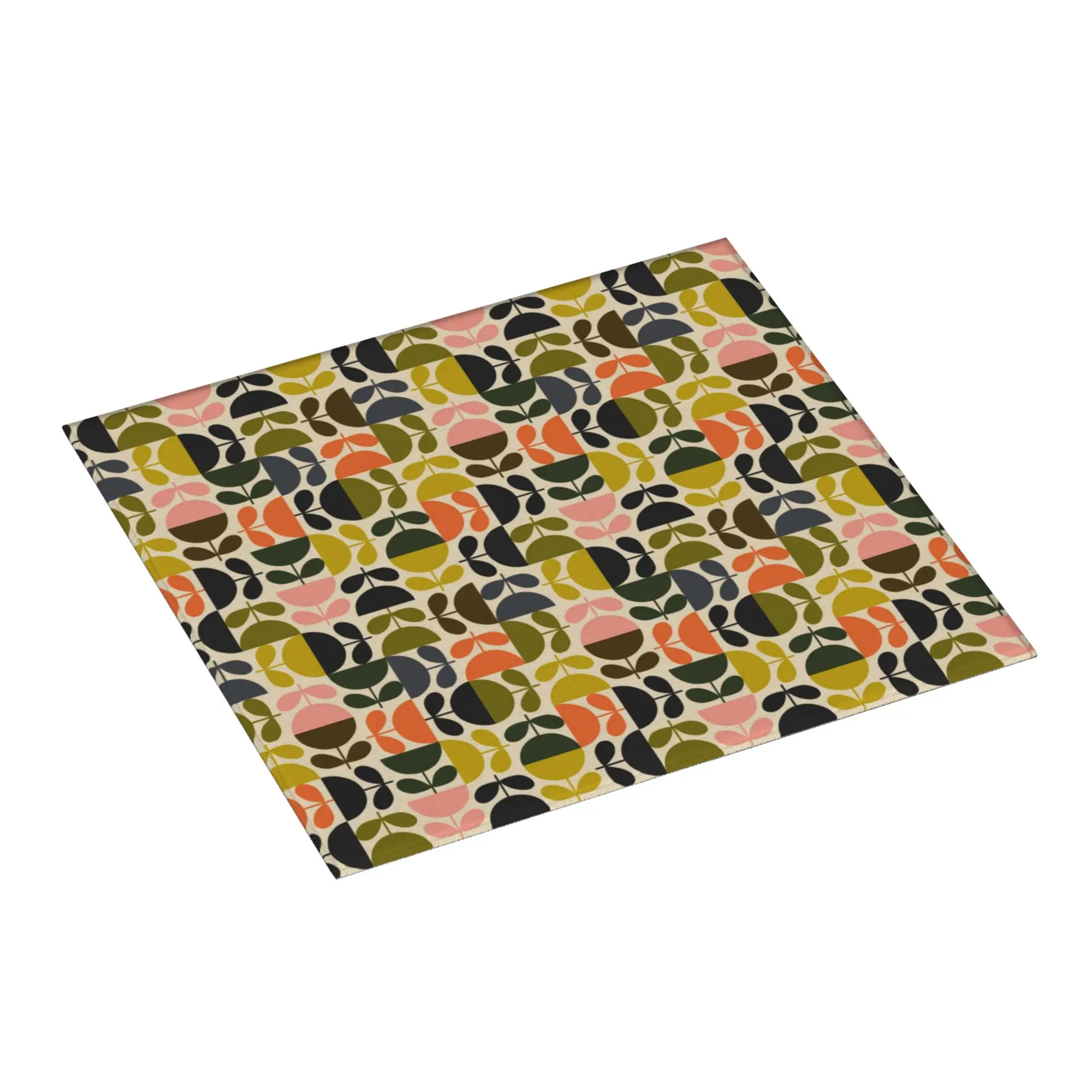 Orla Kiely Flower Non Slip Kitchen Counter Protector Mat Barware Tableware Reusable  Bathroom Drying Mat For Kitchen