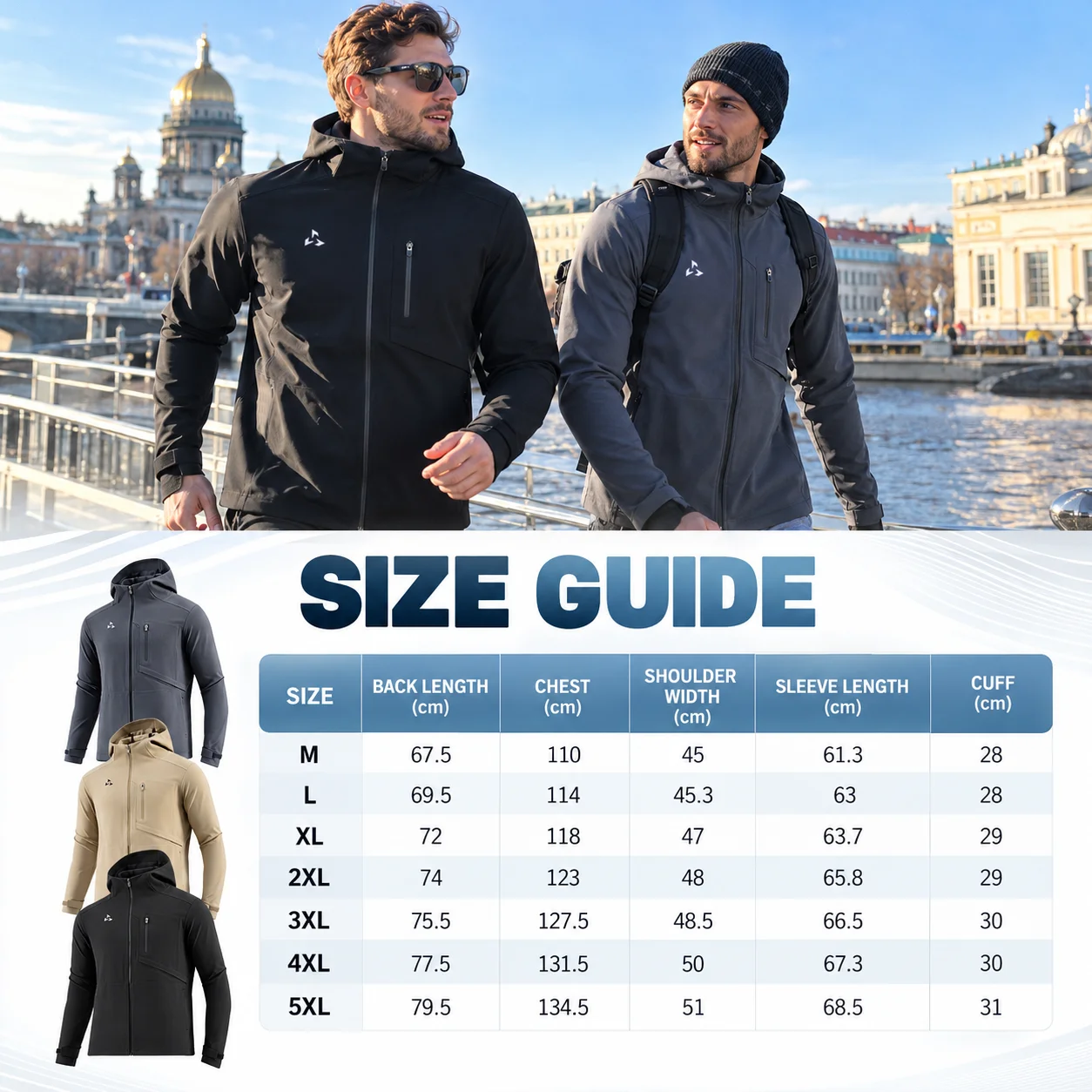 LUCEN Fashion new style men's high-quality winter/autumn outdoor sports long-sleeved hooded pullover jacket running leisure Tops