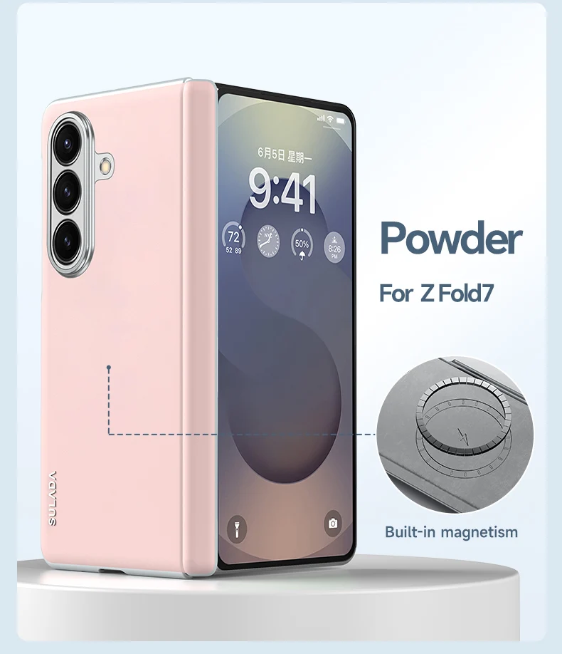 

Luxury PU Leather All Inclusive Metal Border Phone Case For Samsung Galaxy Z Fold 4 5 6 7 Magnetic Shock Resistant Protect Cover