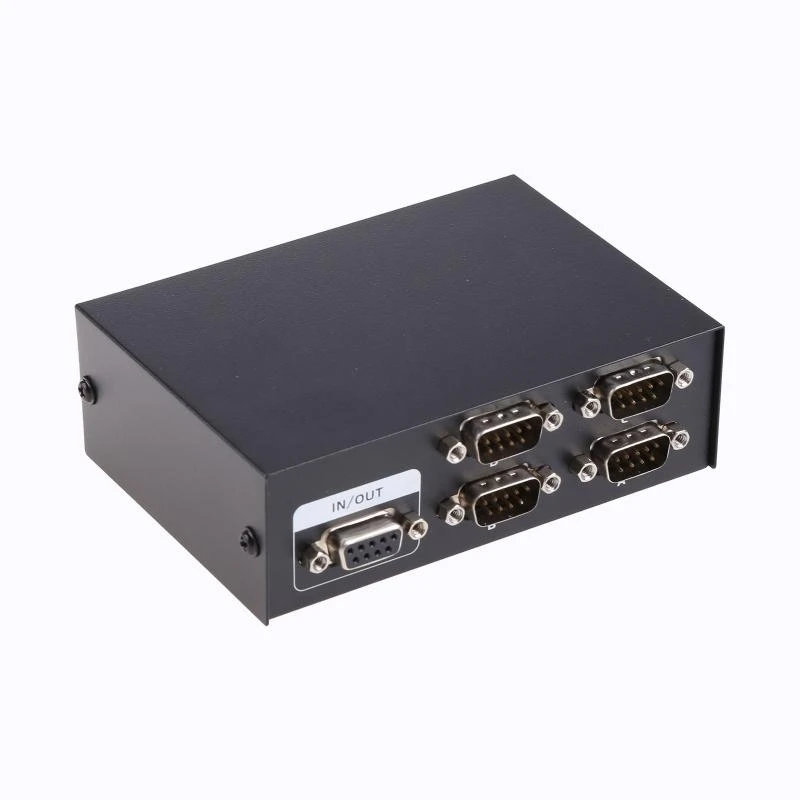 U55B 4 Port Rs-232c 9-pin Switch for Pc Serial Port Sharing Splitter Device for Case