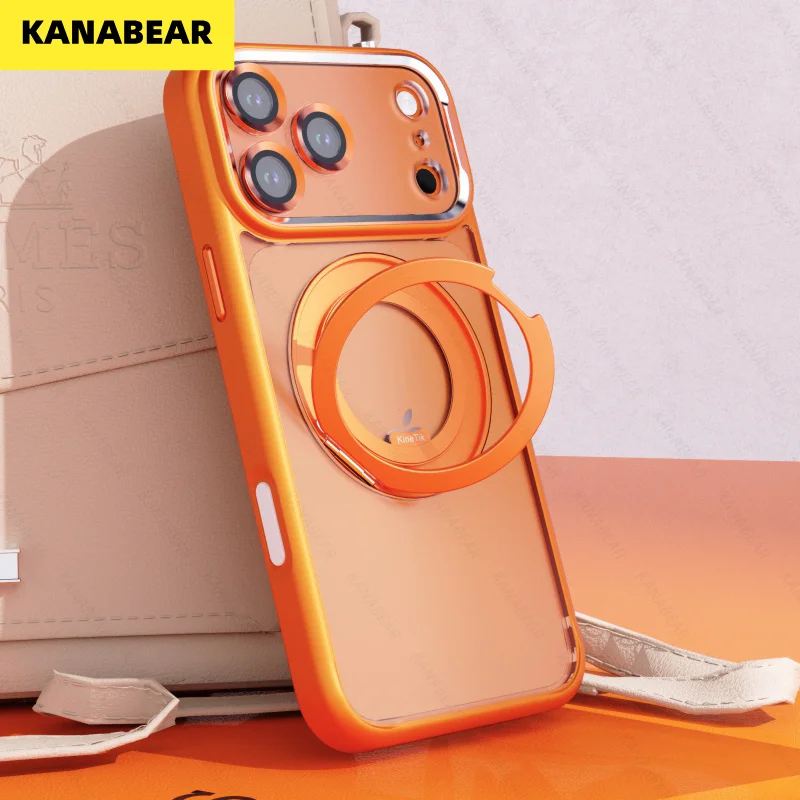 

Premium Shockproof Phone Case with Kickstand for iPhone 17 Pro Max/15 Pro Max, Creative Minimalist Full Protection Shell