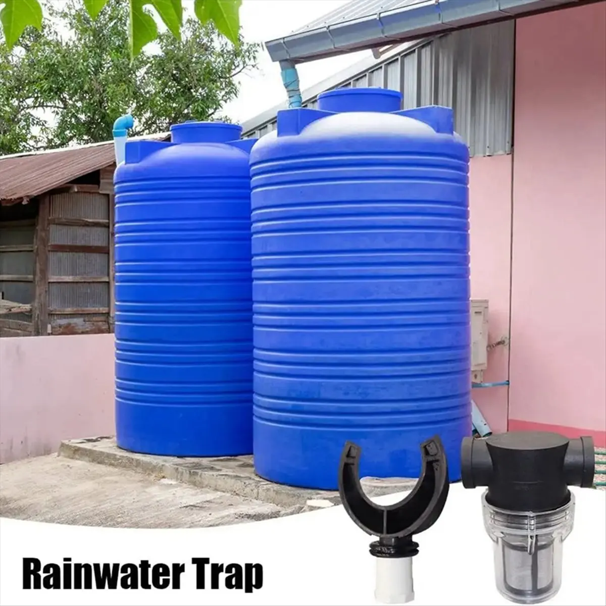 MALL Rain Catcher Rain Diverter Rainwater Collection System 1 Set 75mm Flex Hose Sealing Rubber Ring