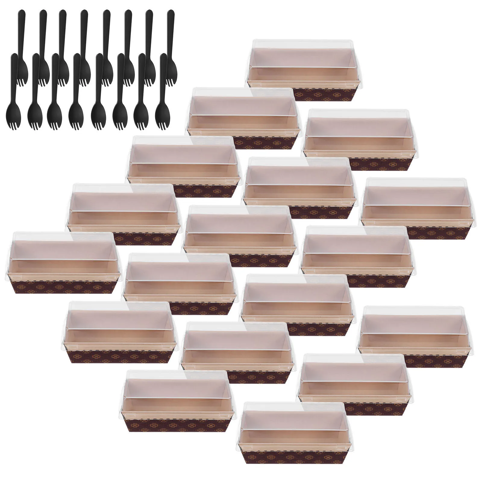 75 قطعة مقالي رغيف الورق المستطيلة مقاومة للحرارة صواني الخبز المموجة للخبز كعكة الكعك المنزل المهنية استخدام المخابز