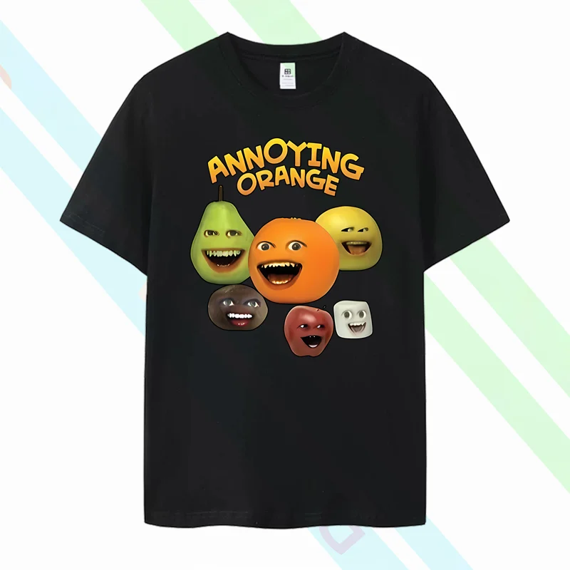 Summer Funny Annoying Orange Jersey 100% pure cotton printing Short Sleeve Tee Size S 3XL Best Birthday Gift