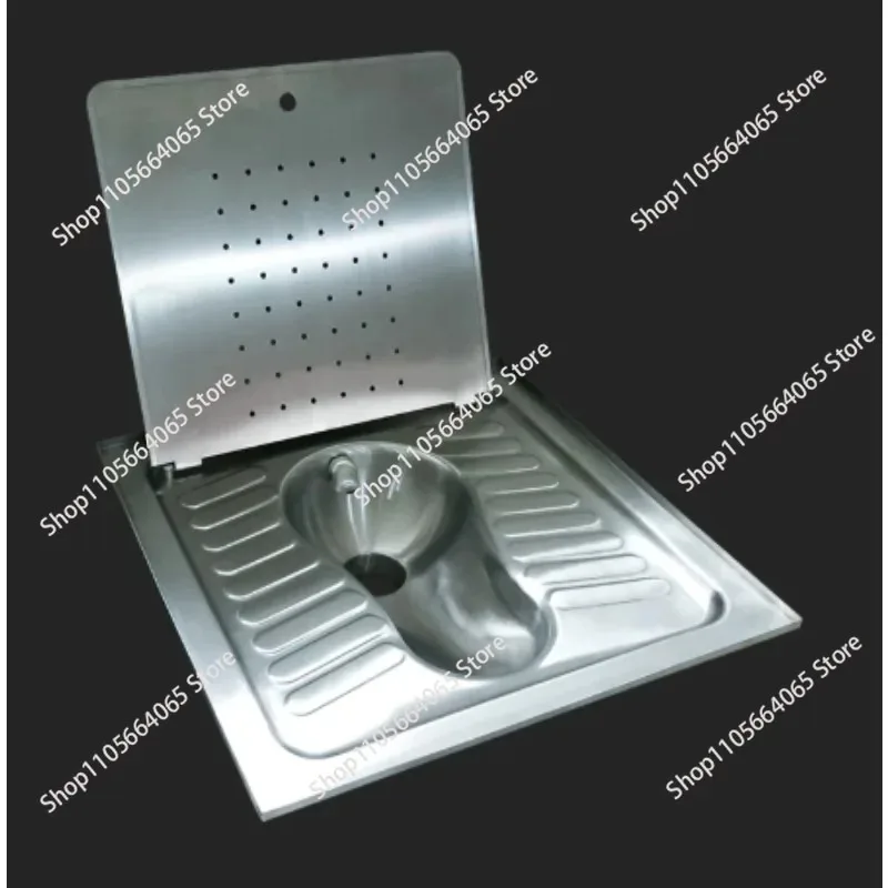 Squat Toilet Stainless Steel Flush Squat Toilet Pan with Cover 1pcs