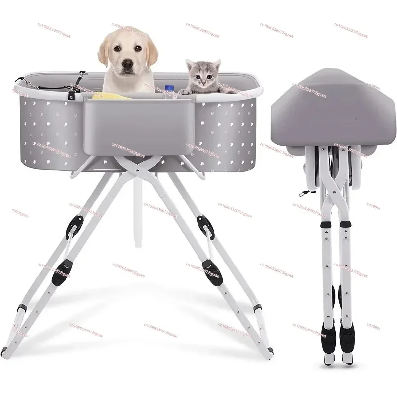 Portable Pet Bathtub Foldable Elevatable Small Medium Dog Washing Pool for Bathing Shower Grooming Cat Bathtub Pet Supplies