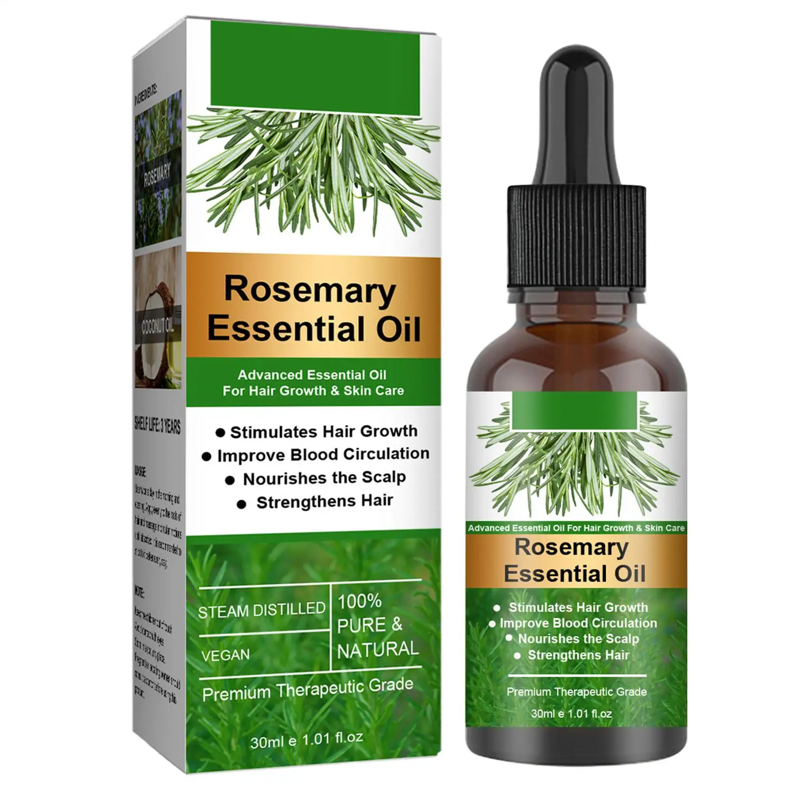 Hair Shine Drops 30ml Nourishing Hair Care Rosemary Liquid Moisturizing Dry Hair Strengthening Oil Natural Plant Hair Growth Oil