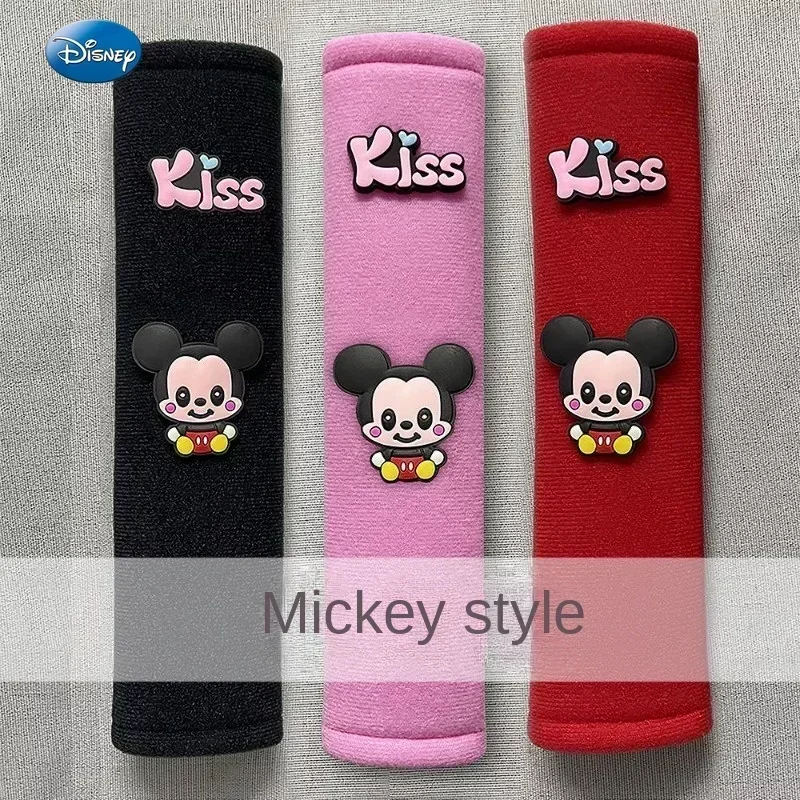 

Disney Car Seat Belt Shoulder Cover Safety Belt Cute Mickey and Minnie Cartoon Car Interior Supplies Protective Cover seat belts