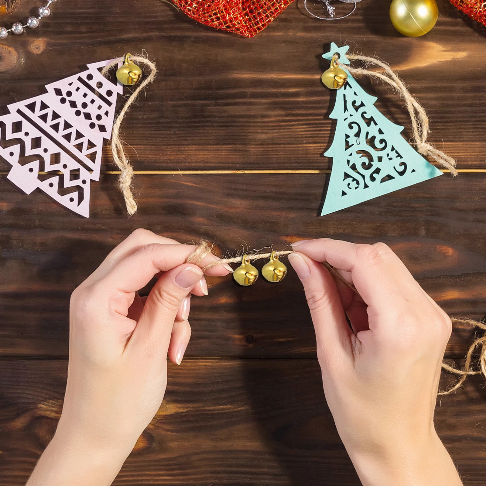 100 قطعة 12 مللي متر أجراس جلجل فضية صغيرة عيد الميلاد الديكور الحرفية Diy بها بنفسك الخياطة مجوهرات مهرجان الحلي عيد الميلاد الزفاف