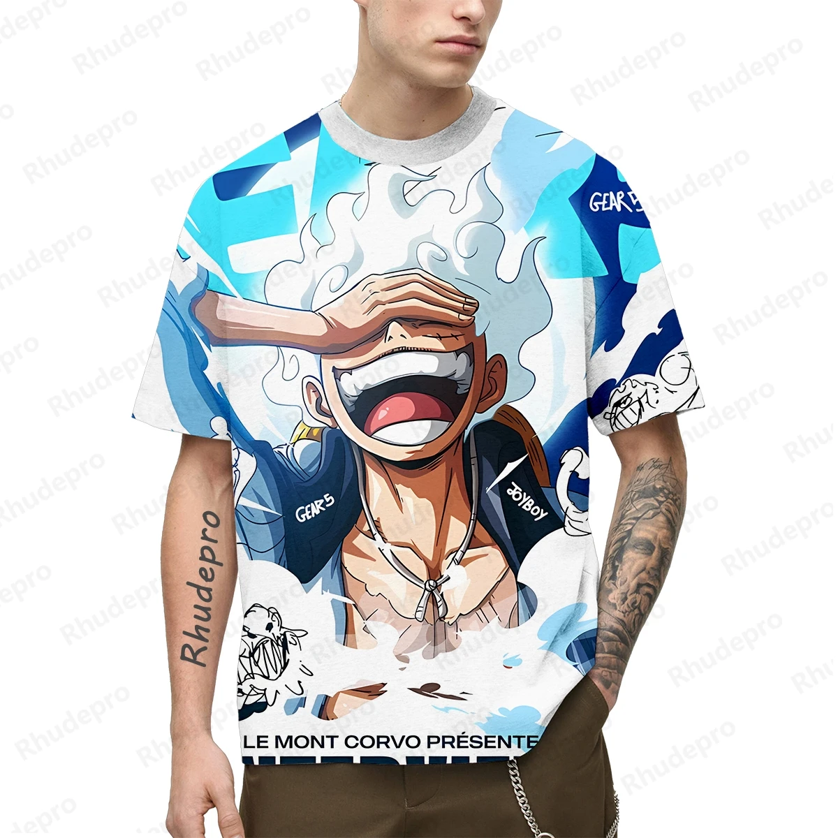 

One Piece 2024 Summer Men's Anime Monkey D. Luffy 3D Printing Role Play Women's And Children's Street T-shirts Unisex Oversized