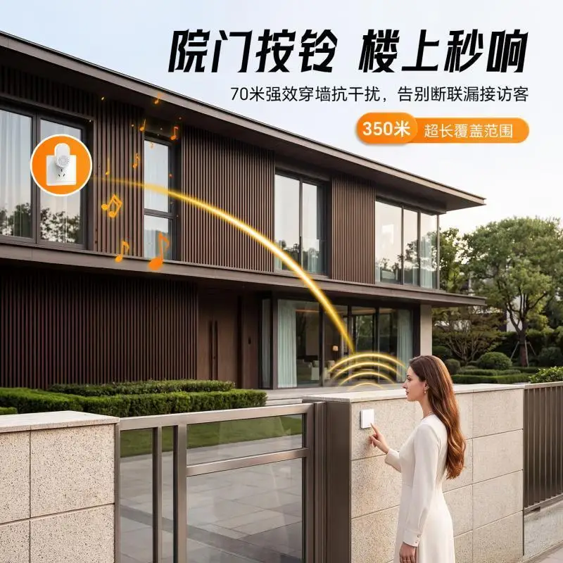 Self-built house and yard high-volume electronic beeper, intelligent induction one for two c