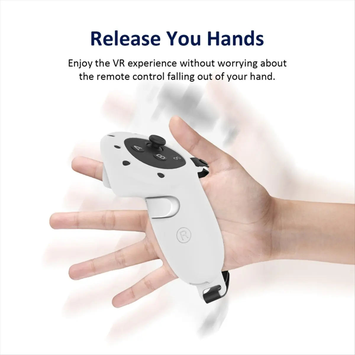 【lucky】 For Oculus Quest 3 VR Protective Cover for VR Touch Controller Silicone with Strap Handle Grip VR Accessories-Black