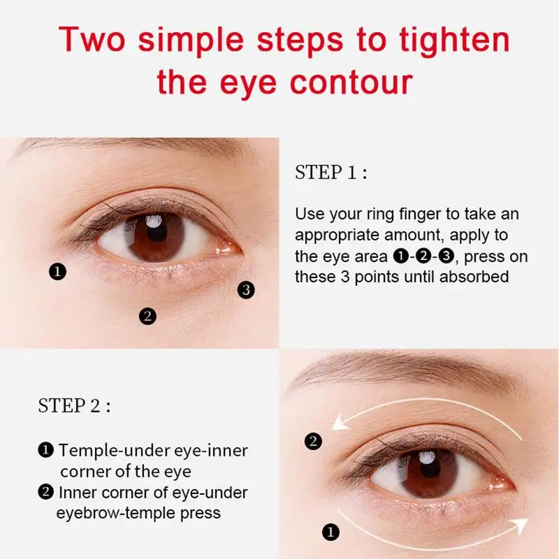 Under Eye Puffiness Reducer Nourishing Brightening Peptide Eye Bag Remover 15ml Refreshing Under Eye Tightener For Instant