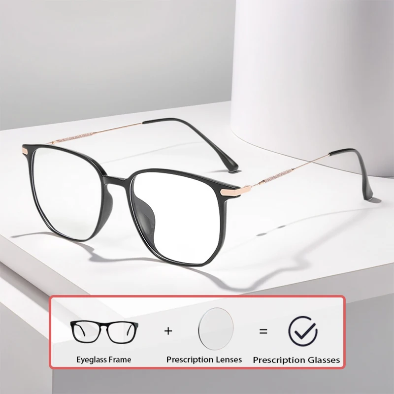 

Women Anti-blue Light Optical Glasses Fashion Men Rectangle TR-90 Lightweight Frame Prescription Eyewear Myopia Reading Eyeglass