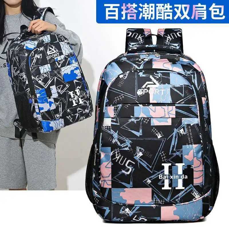 

Fashion Personality Printing Backpack Casual Travel Student Shoulders Bag Oxford Camouflage Schoolbag 2025 Newest Gifts