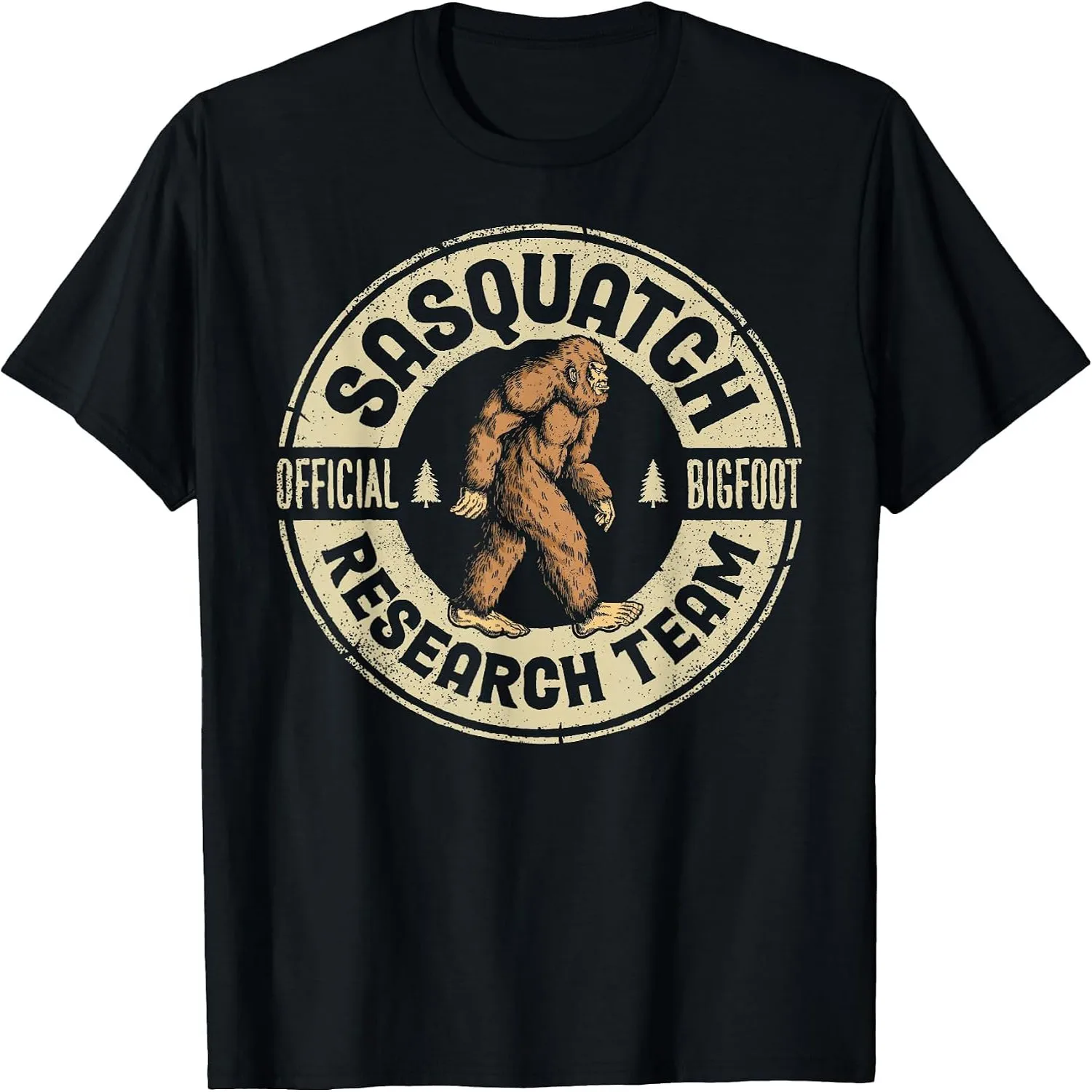 Bigfoot Research Team Retro Vintage Sasquatch Men Women T-Shirt Unisex t-shirt, 100% cotton tee,