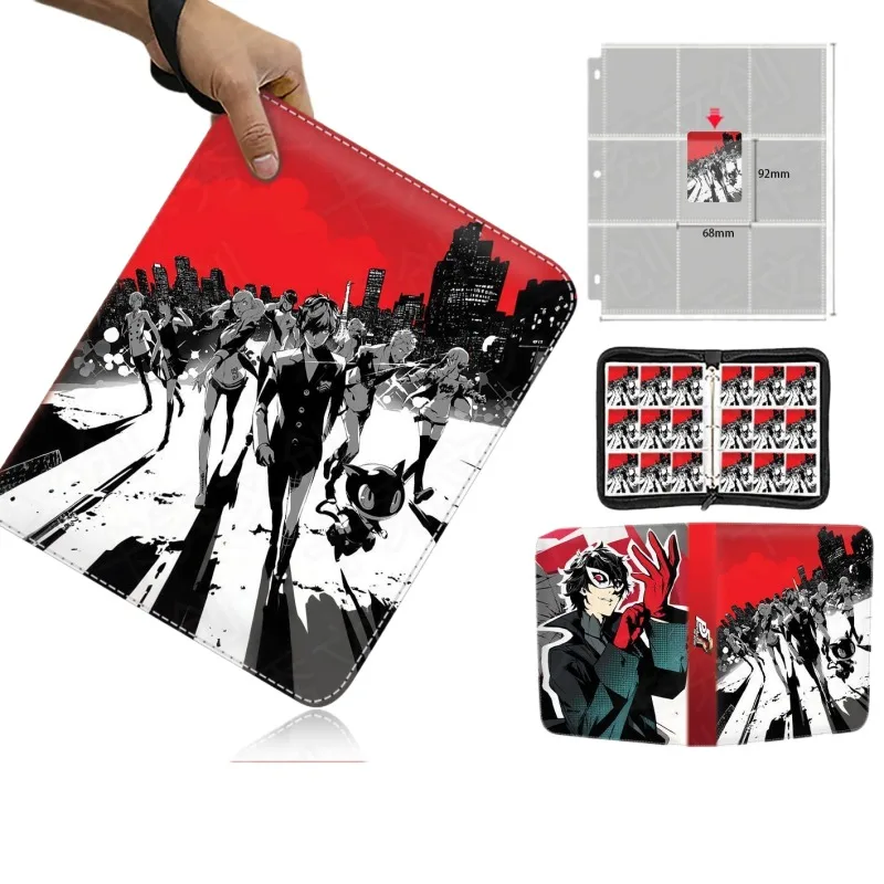 Persona Binder Zipper Card Holder Game Card Badge Collection Book Photo Album Animation Peripherals Cartoon Fashion Toys Gifts