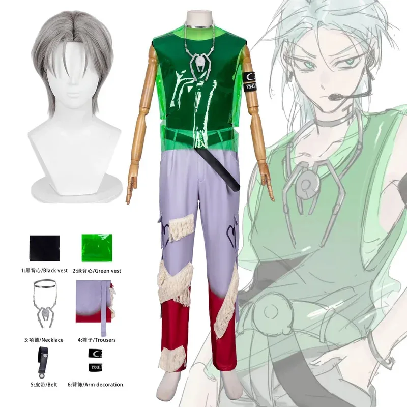 

Anime Alien Stage Till Cosplay Costume Till Cosplay Costume short hair Synthetic Wig