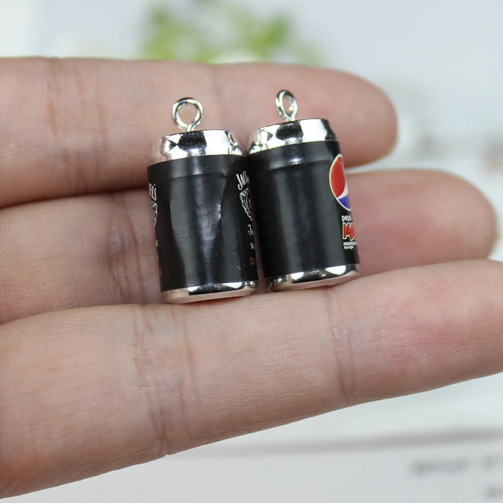 10Pcs/Lot Drink Charm 3D Wine Can Bottle Funny Beverage Pendant For Keychain DIY Earring Jewelry Making Acessories
