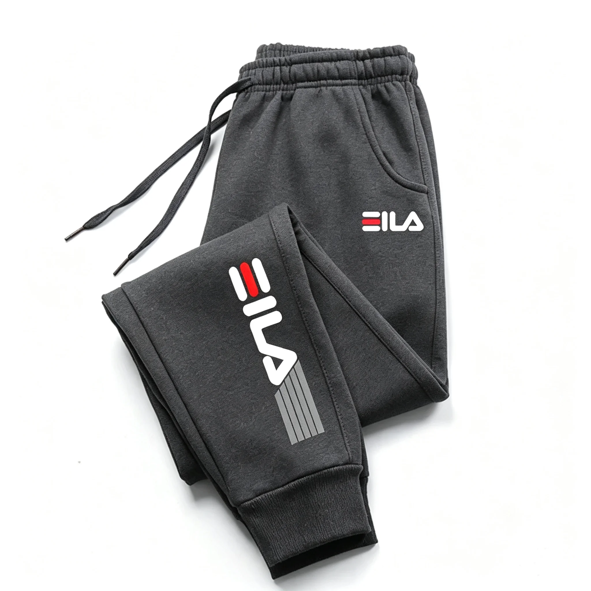 Jogginghose für Jungen, elastischer Bund, Kordelzug, Sweatpants mit Taschen, schmal zulaufend, mit Bündchen am Knöchel, lässige Freizeit-, Schul-, Fitness- und Sporthose. – Detail 5