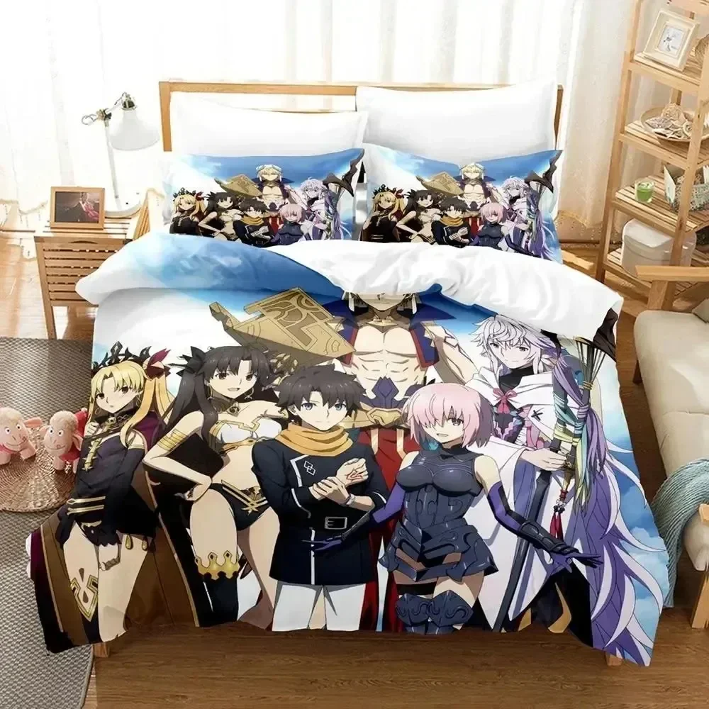 

Luxury New 3D Print Anime Fate Grand Order Bedding Set Duvet Cover Bed Set Quilt Cover Pillowcase Queen Boys Adult Bedding Set