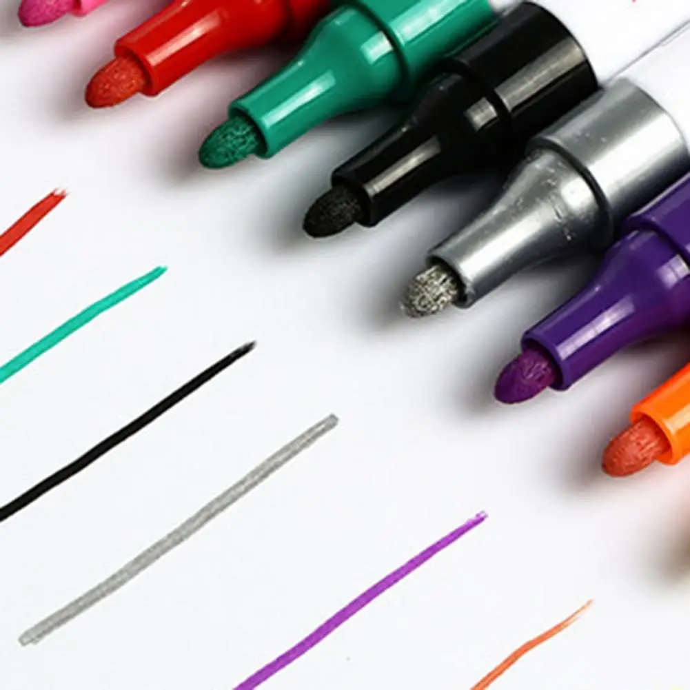 2Pcs 15cm Tire Mark Paint Pens Waterproof Fade Resistant Precise Application Fill Paint Pens Office Paint Vehicle Accessories