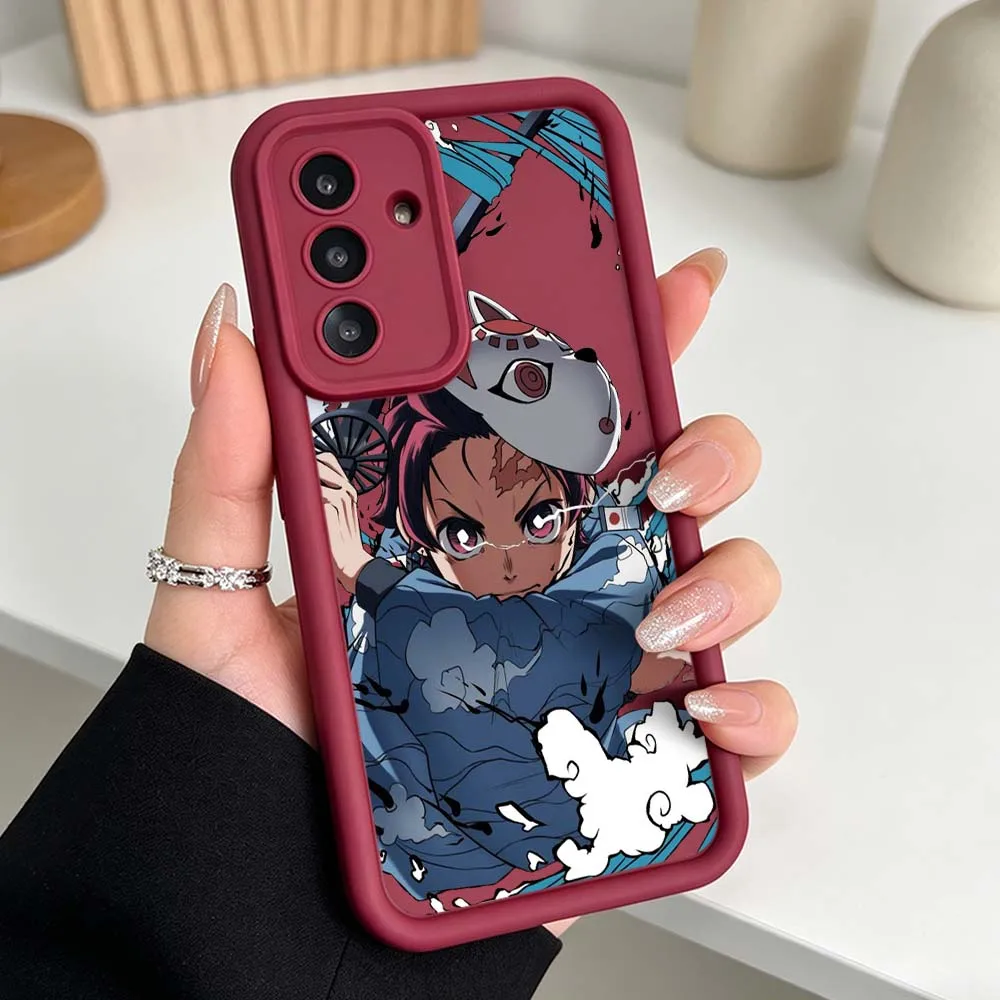 Demon Slayer Kimetsu no Yaiba Phone Case For Samsung Galaxy A71 A57 A56 A55 A54 A53 A52s A17 A16 A06 Eye Ladder Silicone Cover view 6