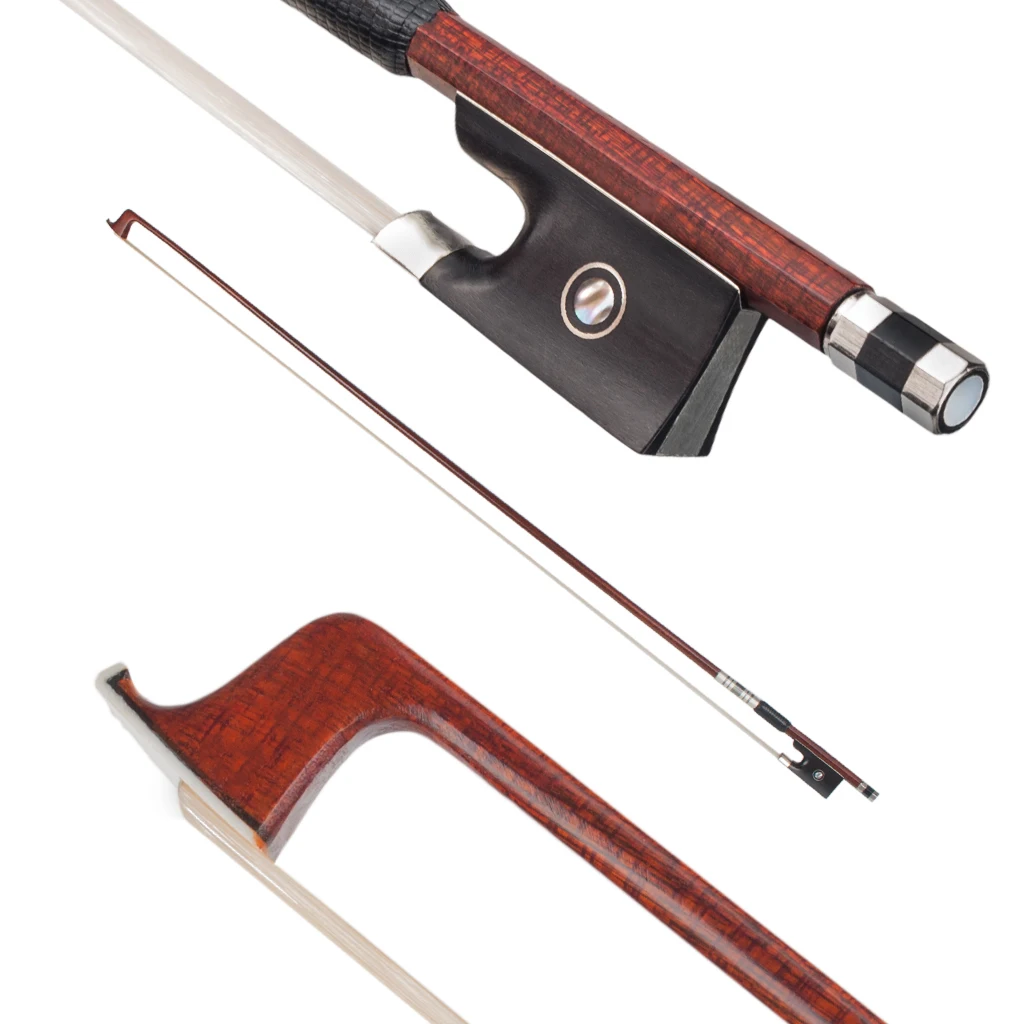 Picture 3: Fast Response Carbon Fiber Violin Bow 4/4 - Pernambuco Core Ebony Frog Paris Eye Silver Wire Wrapped
