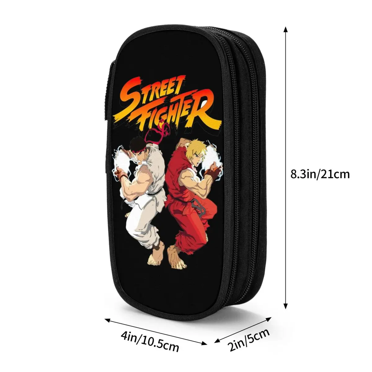 Street Fighters Vedio Game Pen Box doppio strato grande capacità per la scuola Pencilcase regalo di compleanno