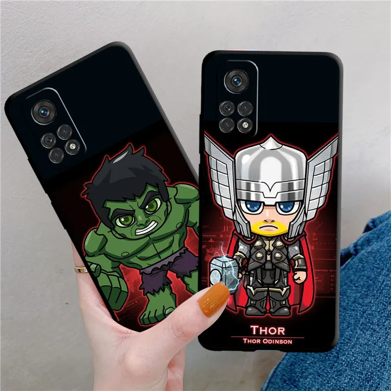 Capa para Xiaomi Poco X3, NFC, Mi 11 Lite, 11T, 10T, Pro 5G, 12, X4, X5, Nota 10, 13, Deadpool IronMan dos Desenhos Animados do Telefone, 9T, F1, M3