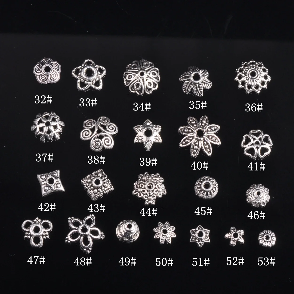 

Tibetan Silver Color Metal Flower Loose Spacer Beads Caps Wholesale Lot for Jewelry Making Accessories DIY Crafts Findings