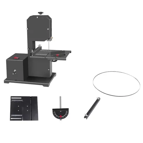 Mini Multifunctional Band Saw Machine 1750RPM Benchtop Band Saw Table Saw Electric Desktop Saws Small Household Cutting Tool