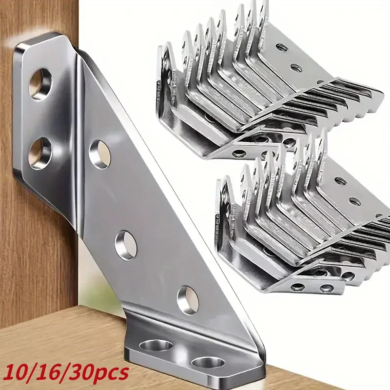 10/16/30PCS universal corner codes, anti creaking bed fixators, fasteners for furniture repair used for tables chairs cabinets