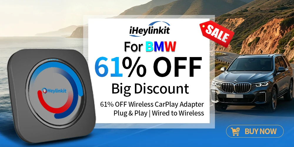 IHeylinkit 2-in-1 CarPlay Wireless-Adapter CarPlay Mini-Box Android Auto Dongle für Benz, Audi, Mazda, Kia, Toyota, VW OEM-Autoradios – Detail 1