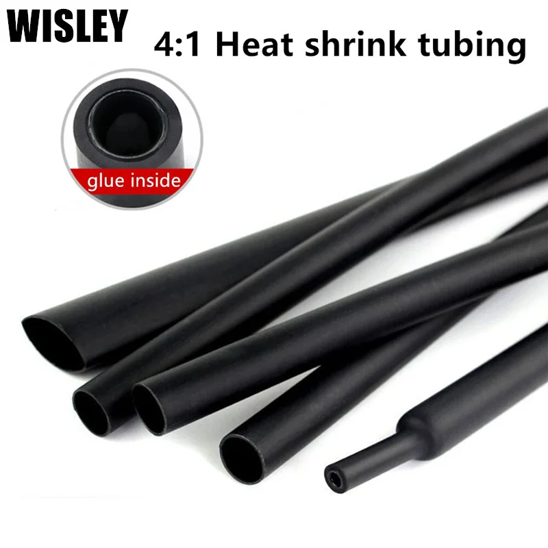 5/10M 4:1 Thermoretractile Heat Shrink Tube with Glue Dual Wall 4/6/8/12/16 MM Heat Shrinkable Tubing for Electrical Insulatio