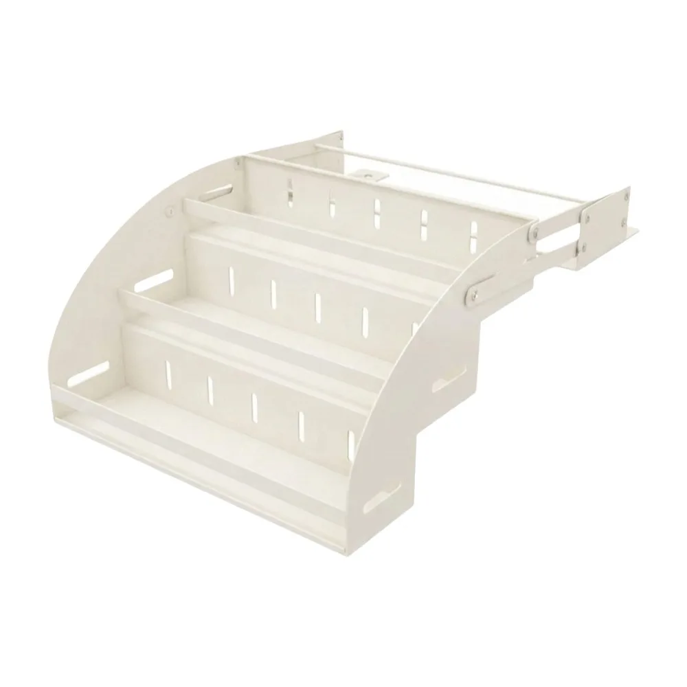 Stainless Steel 3-Tier Pull Down Spice Rack Anti Deformation Strong Load-bearing Pull Down Spice Rack Retractable Space Saving