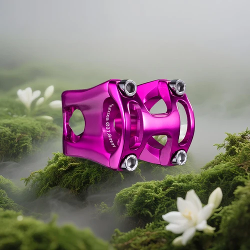 Imagen 2 del producto Funsea-vástago de bicicleta de aleación anodizada, Barebore púrpura, extensión de manillar de 31,8mm, sillines de bicicleta de 50mm hechos de franela, rieles de 8mm