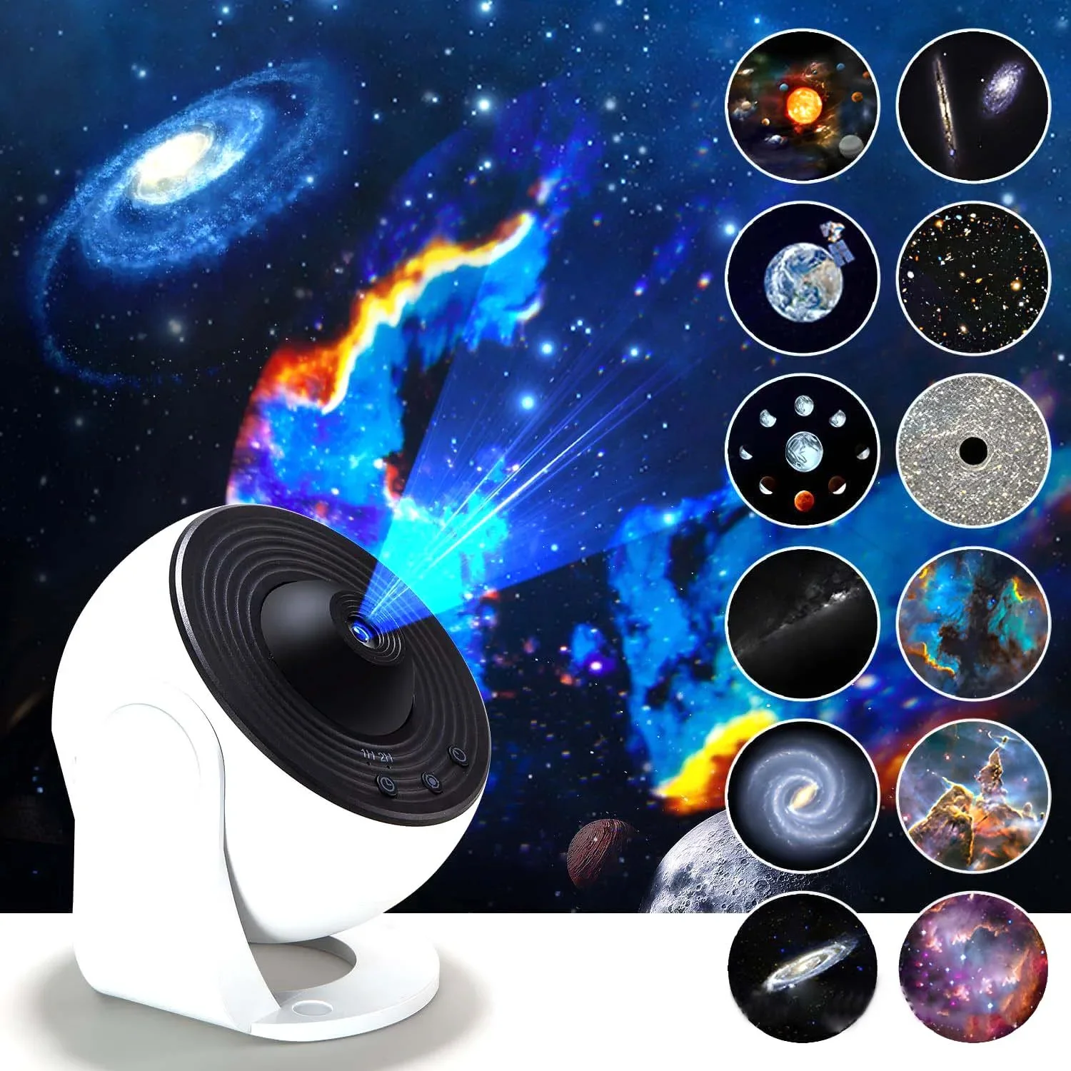 Imagem -02 - Projetor Led Night Light Galaxy Projetor de Céu Estrelado Lâmpada de Planetário para Quarto Crianças Decorativas Presente Infantil Rotação 360